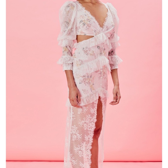 For love & Lemons Pearl lace cutouts Maxi Dress - Picture 2 of 5